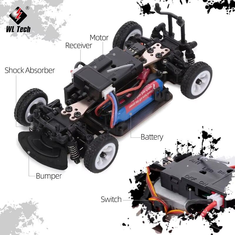 1/28 WLtoys RWD drift RCカー　K969 Wltoys K969 1/28 2.4G 4WD Brushed RC Car Drift Car 7.4V 400mAh | India